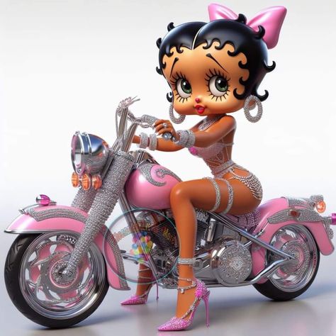 Black Betty Boop Aesthetic, Betty Boop Aesthetic, Biker Betty Boop, Afro Emoji, Good Morning Kiss Images, Betty Boop Posters, Cute Imvu Baddies, Dallas Cowboys Wallpaper, Betty Boop Classic