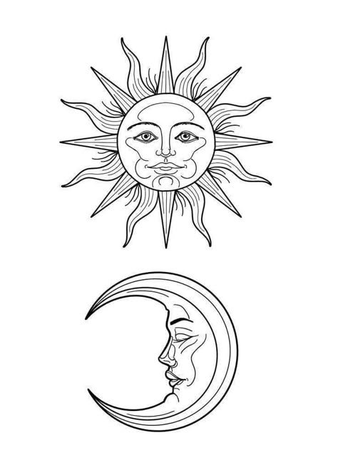 Sun And Moon Line Tattoo, Luna Tattoo, Moon Sun Tattoo, Moon Tattoo Designs, Sun Tattoos, Cool Small Tattoos, Sopot, Sun Tattoo, Tattoo Portfolio