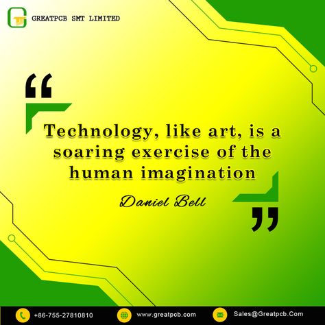 "Technology, like art, is a soaring exercise of the human imagination" -Daniel Bell . . #Greatpcb #Technology #Technologyquotes #Newtechnology #Advancedtechnologies Presentation Quotes, Employability Skills, Technology Quotes, Like Art, Biotechnology, Information Technology, New Technology, Presentation, Stuff To Buy