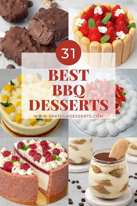 Dessert Recipes For A Bbq, Bbq Party Dessert Ideas, Dessert Ideas For Cookout, Dessert For Barbeque Party, Bbq Competition Desserts, Backyard Bbq Desserts, Desserts For A Barbecue, Easy Desserts For Bbq Party, Upscale Bbq Food