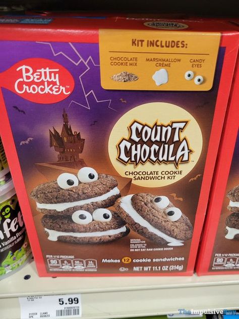 <p>No Count Chocula cereal or marshmallows involved. What kind of General Mills synergy is this? (Spotted by Amanda Y at Kroger.) If you’re out shopping and see new products, snap a picture of them, and send them in via an email (theimpulsivebuy@gmail.com) with where you found them and “Spotted” in the subject line. Also, if […]</p> <p>The post <a rel="nofollow" href="https://www.theimpulsivebuy.com/wordpress/2023/09/20/spotted-betty-crocker-count-chocula-chocolate-cookie-sa... Chocolate Cookie Sandwich, Count Chocula Cereal, Count Chocula, Cookie Sandwich, Raw Cookie Dough, General Mills, Chocolate Sandwich Cookies, Chocolate Marshmallows, Store Shelves