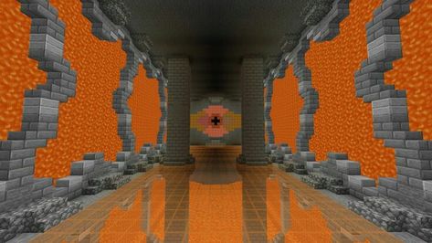 Lava Build Minecraft, Minecraft Glass Floor, Minecraft Lava Builds, Minecraft Stained Glass Designs, Floor Minecraft, Minecraft Floor Designs, Minecraft Interior Ideas, Minecraft Underground, Minecraft Building Guide