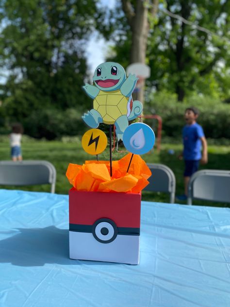 Pokemon Centerpieces Table Decorations, Pokemon Table Decor, Pokemon Birthday Party Centerpieces, Pokemon Party Centerpieces, Pikachu Centerpieces, Pokemon Table Centerpiece, Pokemon Centerpieces Diy, Pokémon Centerpieces, Pokemon Centerpieces