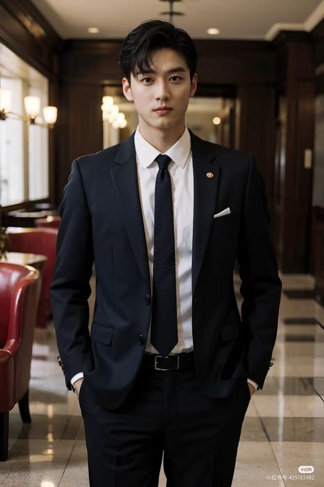 Korean Groom Suit, Korean Men In Suits, Korean Business Man, Man Suit Photo, Groom Suit Black, Asian Men Hairstyle, Suits Men Business, Classy Outfits Men, Dress Suits For Men