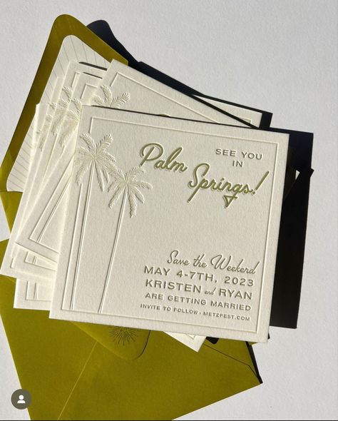 Save The Weekend, Palm Springs Wedding Invitations, Swell Press, Vintage Palm Springs, Bahamas Wedding, Palm Spring, Cabo Weddings, Stationery Inspiration, Palm Springs Wedding