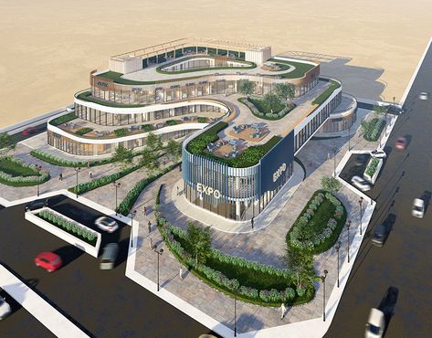 JUMP Mall Plan Design, Terrace Building Design, Mall Design Architecture Exterior, Modern Library Architecture, Drop Off Design Architecture, Mall Plan, Mall Architecture, Hospital Design Architecture, Curve Building