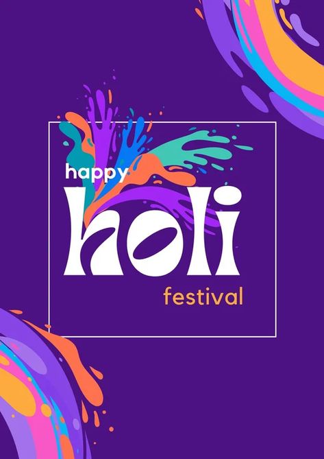 Templates Holi Advertisement, Holi Flyer, Holi Cards, Happy Holi Festival, Holi Festival Of Colours, Festival Of Colors, Holi Wishes, Flyer Free, Holi Festival