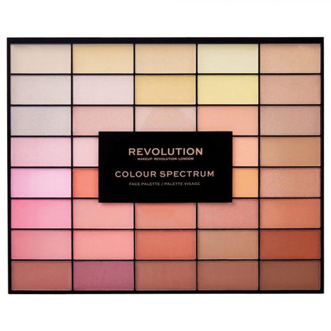 Makeup Revolution Eyeshadow, 40 Makeup, Colour Spectrum, Revolution Eyeshadow, Bronzer Palette, Makeup Revolution London, Makeup Shades, Makeup Accesories, Cheek Palette