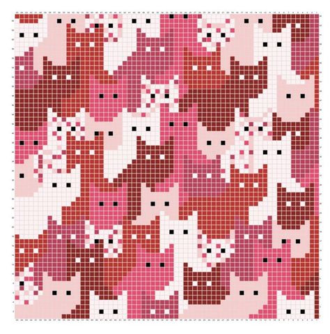 Master Crochet Grid Patterns with These Easy Steps Cats Alpha Pattern, Cat Pixel Pattern, Crochet Pixel Grid, Pixel Grid Crochet, Crochet Grid Patterns, Flower Snowflake, Pixel Grid, Crochet Grid, Grid Patterns