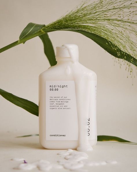 mid/night 00.00 on Instagram: “Conditioner 00.02 🥛 A Best Seller 5/5 ⭐️ rated in our website 🌿” Shampoo Product Photography, Shampoo Product, Ingredients Photography, Mid Night, Moringa Leaves, Increase Hair Growth, Bergamot Essential Oil, Soften Hair, Hair Cleanse