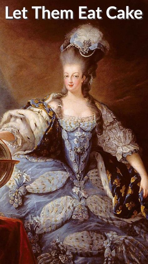 Marie Antoinette was the last queen of France prior to the French Revolution. She and her husband Louis XVI were executed by guillotine during the Regin of Terror, which soon followed. 

Over the years, she has been vilified as a woman who was out of touch with the common folk and was famously reported to have said that if the French people couldn’t eat bread, then “let them eat cake.”

But was she really that bad, and did she really tell her subjects to eat cake? Marie Antoinette Pictures, Marie Antoinette Portrait Paintings, 1700s Royal Fashion, Rococo Painting Portraits, Rococo Art Paintings, 1700 Paintings, French Rococo Fashion, Monarchy Aesthetic, Rococo Aesthetic Fashion