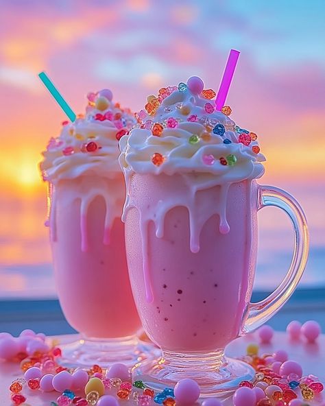 WOULD YOU EAT THIS TREMENDOUS 🎉🥤 Bubblegum Pop Rocks Milkshake 🥤🎉 "A fun, fizzy treat that's perfect for kids and the young at heart—this milkshake is a party in a glass!" 🍽️ Ingredients 🍽️ - 2 cups vanilla ice cream - 1 cup milk - 1/2 cup bubblegum flavored syrup - 1/4 cup Pop Rocks candy - Whipped cream - Rainbow sprinkles - Bubblegum balls for garnish 🍳 Directions 🍳 1. Blend the Shake: In a blender, combine vanilla ice cream, milk, and bubblegum flavored syrup. Blend until smooth and ... Rainbow Milkshake, Pastel Milkshake, Pop Rocks Candy, Bubblegum Pop, Flavored Syrup, Rainbow Sprinkles, Milkshakes, Young At Heart, Vanilla Ice