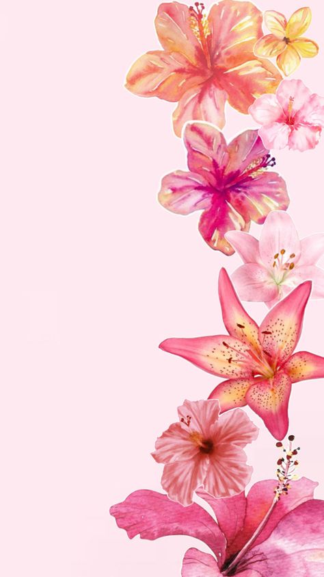 Summer Themed Wallpaper, Flower Lockscreen, Summer Prints Wallpaper, Plain Wallpaper Iphone, Pink Wallpaper Ipad, Cute Home Screen Wallpaper, Cute Summer Wallpapers, Wallpaper Iphone Summer, Cute Laptop Wallpaper