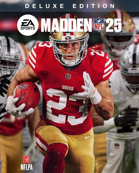 EA SPORTS Madden NFL 25 on Instagram: "Your official #Madden25 Cover Athlete @christianmccaffrey   🏆 NFL Rushing Yards Leader 🏆 2023 OPOY 🏆 Madden NFL Cover Athlete  Coming 8.16.24. Pre-Order now using link in bio!" Childhood Video, Nfl 49ers, Lambeau Field, Christian Mccaffrey, Madden Nfl, 49ers Football, Cover Boy, X Games, Ea Sports