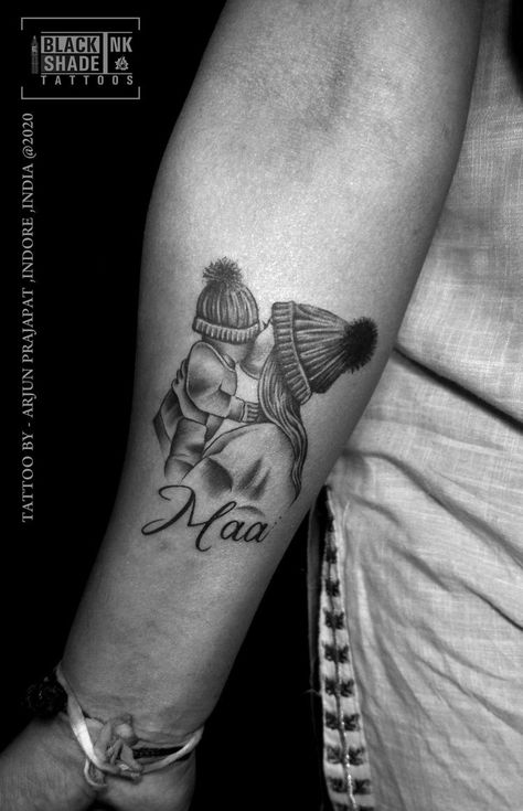 Teddy Name Tattoo, Mother Tattoos Mom, 2 Sons Tattoo For Mom, Tattoo Mom And Son, Best Arm Tattoos, Mom And Son Tattoo Ideas, Mom Son Tattoo, Tattoos Mom, Motherhood Tattoos