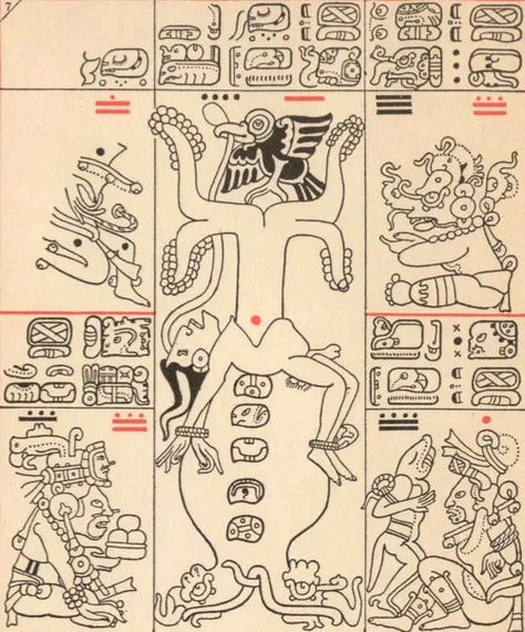 Dresden Codex, Mayan Art, and enjoying an unknowable other | Andrew Conti Aztec Codex Art, Precolumbian Art, Cellular Structure, Mayan Symbols, Maya Art, Mayan Calendar, Mayan Art, Mayan Culture, Ancient Mayan