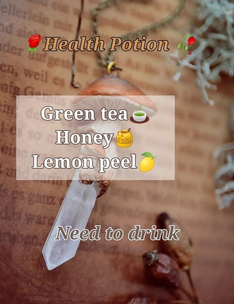 Health Potion Recipe Potions Recipes Witchcraft, Drinkable Potions, Beauty Potion, Potion Recipes, Health Potion, Healing Potion, Potions Recipes, Witch Potion, Button Maker