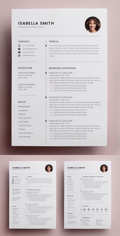 Two Page Resume Template, Creative Resumes For Designers, Resume Layout Design, Resume Template Free Downloadable, Resume Design Template Free, Free Cv Template, Modern Resume Template Free, Simple Resume Design, Cv Layout