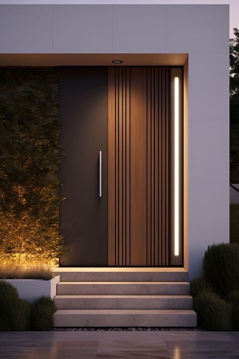 Doors Interior Modern Luxury, Main Gate Ideas, Modern Gate Design, House Entrance Doors, Gate Design Ideas, Pintu Interior, Luxury Artwork, Awesome Posters, Modern Entrance Door