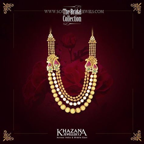 gold haram designs in khazana jewellery Gold Toda Sets, Toda Sets In Gold, Gold Jewellery Advertisement, Antik Jewellery Gold, Khazana Jewellery, Papidi Billa, Antique Haram, Gold Haram Designs, Dimond Ring