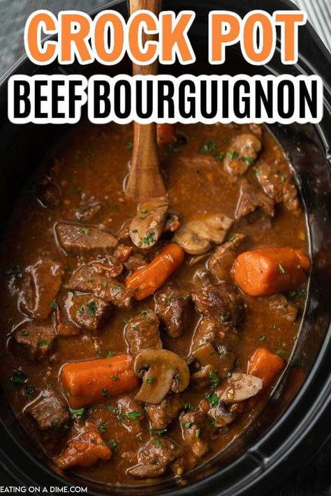 Recipes Beef Stew Meat Crock Pot, Sherried Beef Crockpot, Beef Marsala Recipes Crock Pot, Beef Chunck Recipes Crockpot, Boeuf Bourguignon Crock Pot, Stew Beef Crock Pot Recipes, Stewing Beef Crock Pot Recipes, Crock Pot Stews, French Crock Pot Recipes