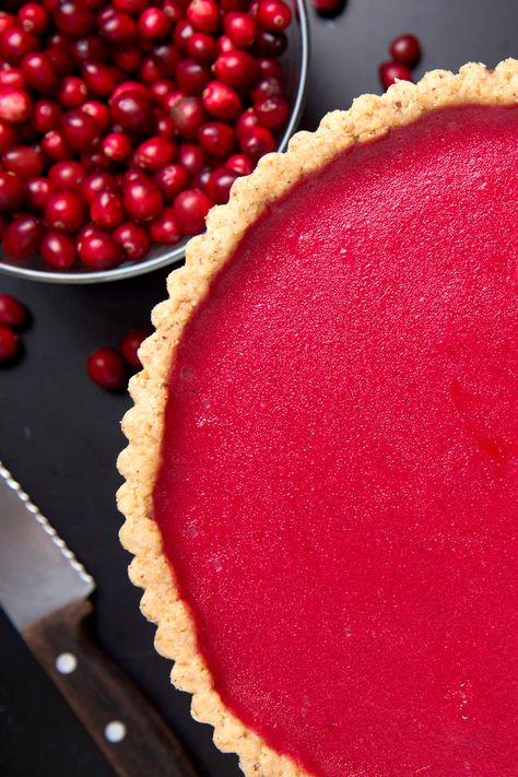 Cranberry Curd Tart Recipe, Cranberry Curd Tart, Hazelnut Crust, Cranberry Curd, Curd Tart, Slow Cooker Desserts, Kitchen Time, Nyt Cooking, Tart Recipe