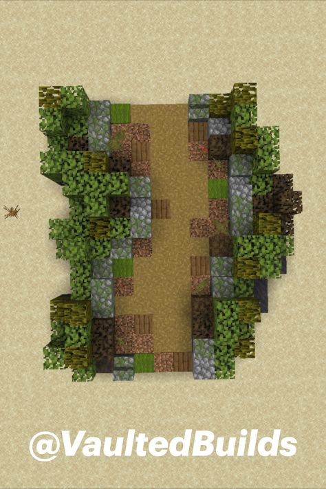 Overgrown Enchantment Area Minecraft, Mangrove Root Builds Minecraft, Minecraft Building Ideas Paths, Minecraft Pathway Ideas Cottagecore, Mangrove Roots Minecraft, Minecraft Hole In The Ground, Minecraft Park Design, Minecraft Stone Wall Texturing, Minecraft Dirt Path Design