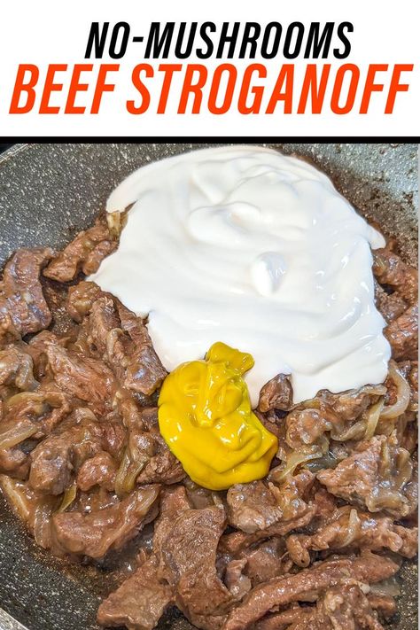 Stroganoff Without Mushrooms, Beef Stroganoff Without Mushrooms, Boneless Ribeye Steak, Grilled Beef Recipes, Beef Stroganoff Easy, Hearty Beef Stew, Beef Strips, Stroganoff Recipe, Beef Stroganoff