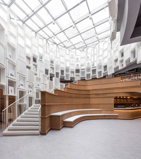 Gallery of Altlife Bookstore in Ningbo / Kokaistudios - 1 Museum Interior Architecture, Bookstore Interior, Bookstore Design, Museum Interior, Classic Library, Bank Design, School Interior, Hall Interior, Library Design