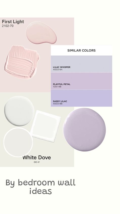 Pink cream and maybe lilac wall paint colour ideas x Wall Paint Colour Ideas, Lilac Wall Paint, Purple Wall Color, Paint Colour Ideas, Bedroom Wall Ideas, Lilac Wall, Wall Colours, Colour Ideas, Purple Walls