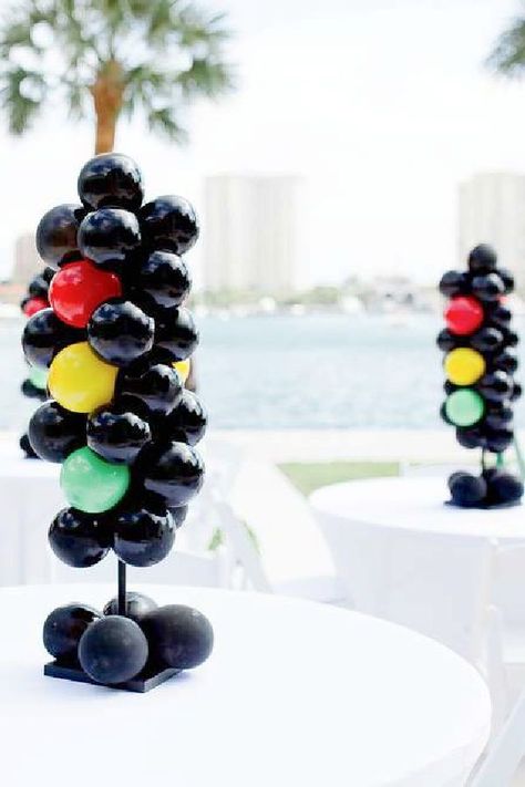 F1 Racing Party Ideas, F1 1st Birthday Party, Formula One First Birthday Party, Cars Birthday Centerpieces, Cars Theme Centerpiece Ideas, Formula 1 Party Decoration, Formula 1 First Birthday Party Ideas, F1 Themed Party, Lamborghini Birthday Party Ideas