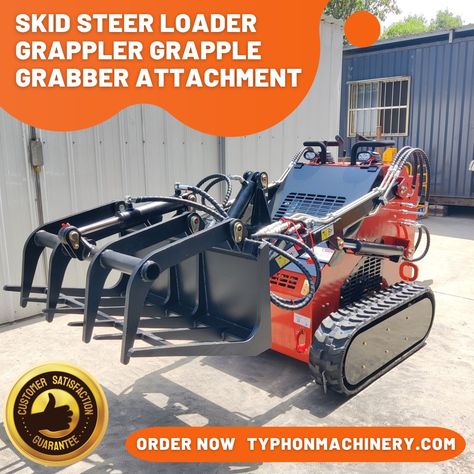 When it comes to tackling a wide range of tasks with precision and ease, Typhon Stomp Skid Steer Grapples are the undisputed champions! 🏆 These attachments transform your skid steer loader into a multitasking powerhouse, ready to wrangle everything from brush and rocks to logs, pallets, trash, and any other debris you can imagine. Don't just work harder; work smarter with the power of Typhon Stomp! Shop now: https://typhonmachinery.com/store/Skid-Steer-Loader-Grappler-Grapple-Grabber-Attach... Construction Site Safety, Mighty Machines, Skid Steer Attachments, Boom Lift, Farm Tools, Mini Excavator, Backhoe Loader, Skid Steer, Skid Steer Loader