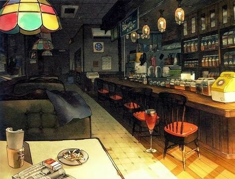 Cafe LeBlanc Persona 5 Leblanc, Leblanc Persona, Cafe Concept Art, Cafe Leblanc, Interior Concept Art, Ren Amamiya, Phantom Thieves, Best Rpg, Cafe Concept