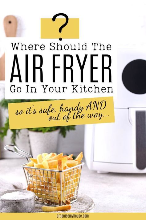 Are you struggling to find the best spot for your air fryer in the kitchen? No worries, I’ve got you covered! With this ultimate guide you’ll learn exactly where to put an air fryer in the kitchen for perfect access to healthier (crispier!) meals every day. Say goodbye to guesswork and hello to the right location for this handy kitchen appliance. Let’s get started… Storing Air Fryer, Air Fryer Kitchen Decor, Air Fryer Organization, Air Fryer Decor, Air Fryer Station In Kitchen, Air Fryer Kitchen Counter, How To Hide Air Fryer In Kitchen, Kitchen Counter Decor Air Fryer, Air Fryer Placement In Kitchen