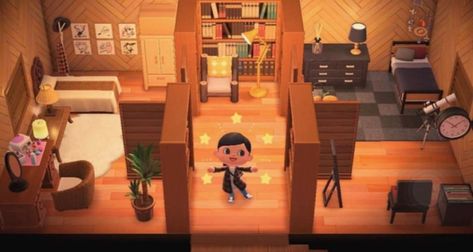 ACNH Design Inspo 🌷(also Cranston Content) — Two bedrooms with a hallway by u/buttingham on... Bug Images, Wake Ideas, Movie Screen, Animal Crossing Game, Animal Crossing Qr, So Creative, Image Macro, Room Layout, New Leaf