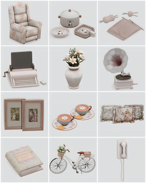 Sims 4 Grandma's Home Essentials CC Finds Home Decor Cc Sims 4, Sims 4 Cc House Decor Outside, Sims 4 Things, Sims 4 Cc Maxis Match Home Decor, Sims 4 Aesthetic Cc Furniture Maxis Match, Sims 4 Skin Care, Cottage Furniture Sims 4 Cc, Sims 4 Game Cc, Height Sims 4 Cc