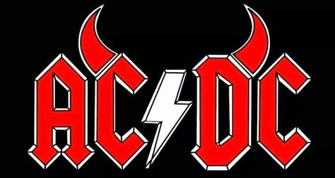 Metal Band Logo Design, Ac Dc Tattoo, Acdc Artwork, Acdc Tattoo, Cool Screensavers, Ac Dc Logo, Ac/dc, Pentagram Tattoo, Acdc Logo