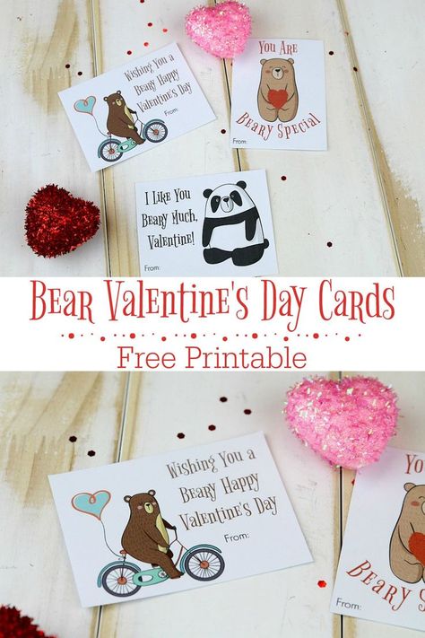 Beary Valentine Printable, Free Printable Valentines Tags, Happy Classroom, February Activities, Valentines Day Quotes For Him, Valentines Day Teddy Bear, Teddy Bears Valentines, Valentines Gift Tags, Valentine Day Boxes