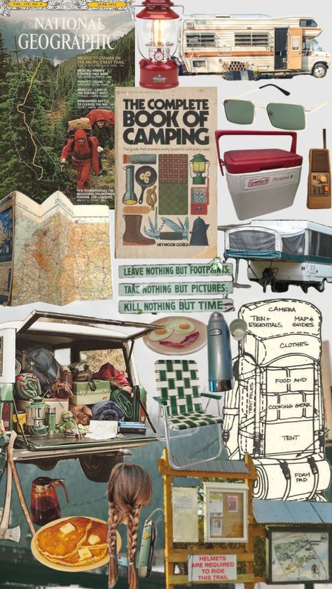 Vintage camping #camping #green #cabin #vintage #70s #80s #patagonia #nature #outdoors #granolagirl #nationalparks #americana #outdoorsy #retro #camper #vanlife #breakfast #travel #adventure #freespirit Vintage Outdoorsy Aesthetic, Outdoorsy Aesthetic, Summer Camp Aesthetic, Green Cabin, Patagonia Retro, Granola Girl Aesthetic, Sleepaway Camp, Retro Camping, Camping Aesthetic