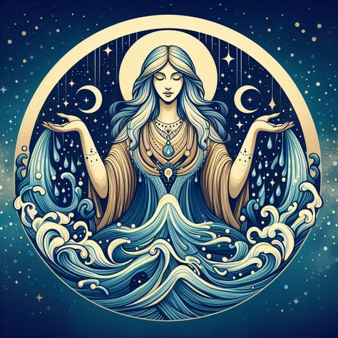 Aquarius Rising – AstroVibes Aquarius Symbol Art, Aquarius Symbol, Aquarius Art, Aquarius Rising, Embracing Diversity, Symbol Art, Meditation Art, Zodiac Art, Navigating Life