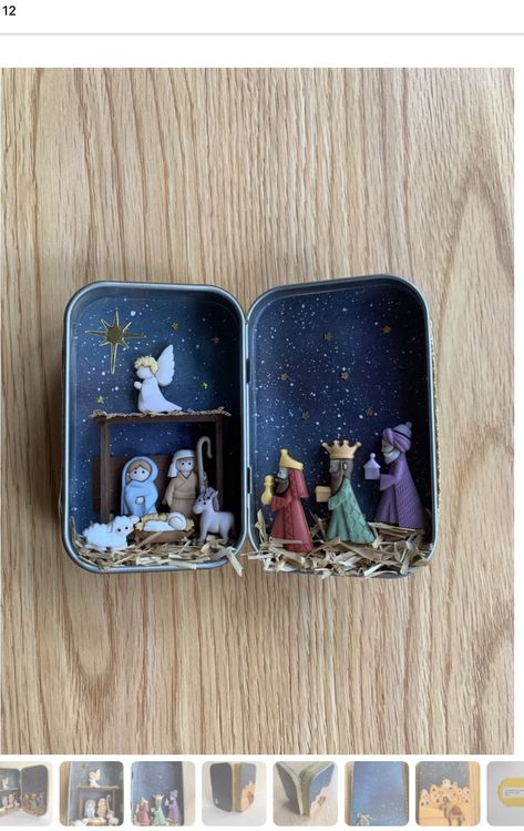 Nativity Buttons, Christmas Dioramas, Manger Scenes, Nativity Diy, Miniature Nativity, Nativity Scene Display, Mary Joseph And Baby Jesus, The Three Wise Men, Diy Nativity