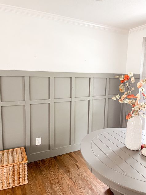 Greige Board And Batten Wall, Agreeable Grey Board And Batten, Green Board And Batten Entryway, Board And Batten Large Wall, Alabaster Board And Batten, Batten Board Dining Room, Board And Batten Same Color As Wall, Batton Board Walls Entryway, Batten Board Entryway