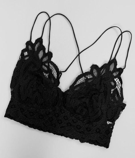 Black Brallete, Lace Brallete, Lace Bralette Outfit, Lacy Bralettes, Cute Bralettes, Black Bras, Free People Adella, Lace Bras, Bralette Outfit