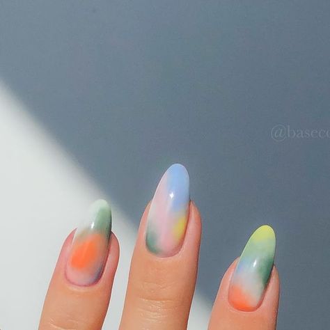 Gel Nails Tutorial, Autumn Nail Inspo, Ombre Nails Tutorial, Gel Nail Tutorial, Water Color Nails, Nails Tutorial, Autumn Nail, Gel Nails Diy, Work Nails