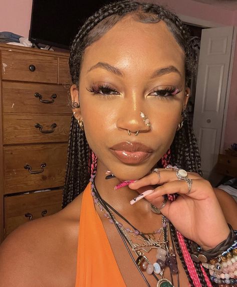 Rings On Black Women, Nose Cuff, Number Necklace, Nose Rings, Septum Piercing, Wire Wrapped Necklace, Nose Piercing, Black Rings, Piercing Jewelry