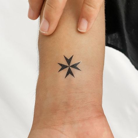 Girly Hand Tattoos, Malta Cross, Praying Hands Tattoo, Tattoos Pinterest, Small Tats, White Ink Tattoo, Maltese Cross, Tattoo Set, Cross Tattoo