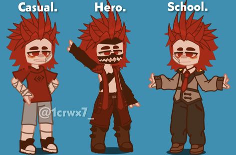 Gacha Club Kirishima, My Hero Academia Gacha Club, Mha Gacha Club, Gacha Dress, Gl2 Oc, Mha Gacha, Bakugou Manga, Gacha Ocs, Kirishima Eijirou