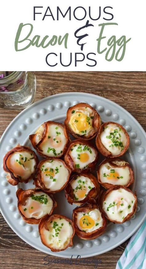 Keto Egg Cups Breakfast, Bacon And Egg Cups, Keto Cups, Breakfast For Busy Mornings, Bacon Egg Cups, Bacon Cups, On The Go Breakfast, Egg Benedict, Desayuno Keto