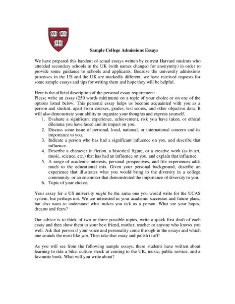 Sample College Admissions Essays We have prepared this handout of actual essays written by current Harvard students who attended secondary schools in the UK (w… Common App Essay, Essay Writing Examples, College Essay Examples, Letter Cover, Harvard Students, College Admission Essay, College Application Essay, Essay Format, School Essay