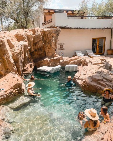 A Desert Canyon Pool Desert Pool, Cowboy Swimming Pools, Sedona Swimming Holes, Sedona Spa, Arizona Swimming Holes, Seven Sacred Pools Sedona, Joshua Tree House, Sonora Desert, Abandoned Property